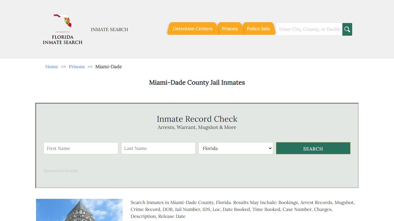 Miami-Dade County Jail Inmates | Florida Inmate Search